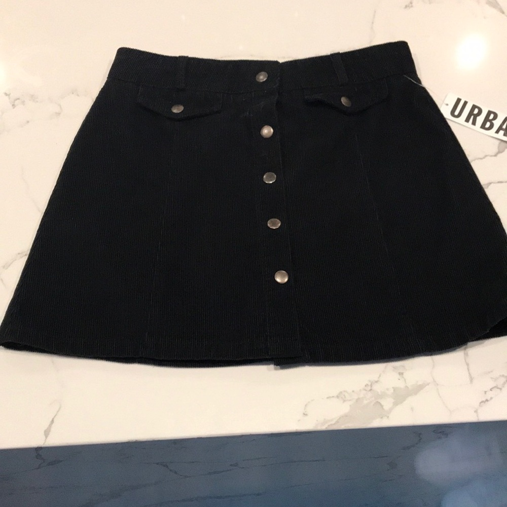 Black Corduroy Skirt
